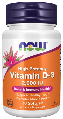 Vitamin D3 2000 IU 30 Softgels