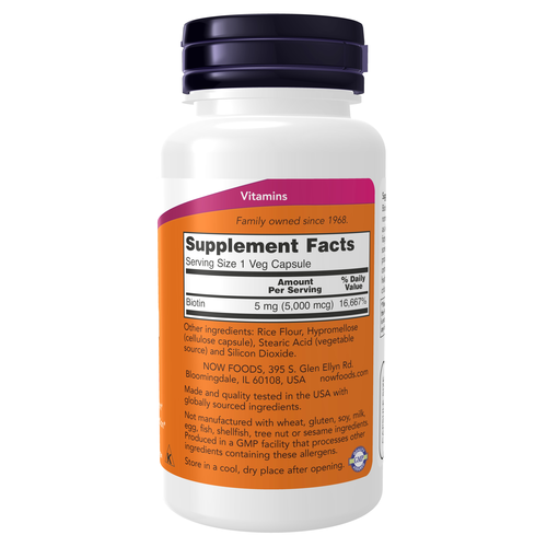 Biotin 5,000 mcg 60 Veg Capsules