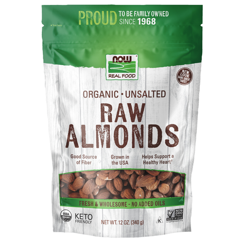 Almonds Organic Raw & Unsalted 12 oz