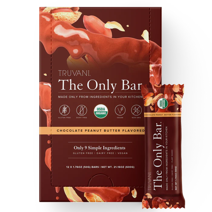 Truvani Chocolate Peanut Butter The Only Bar - 12 Bars
