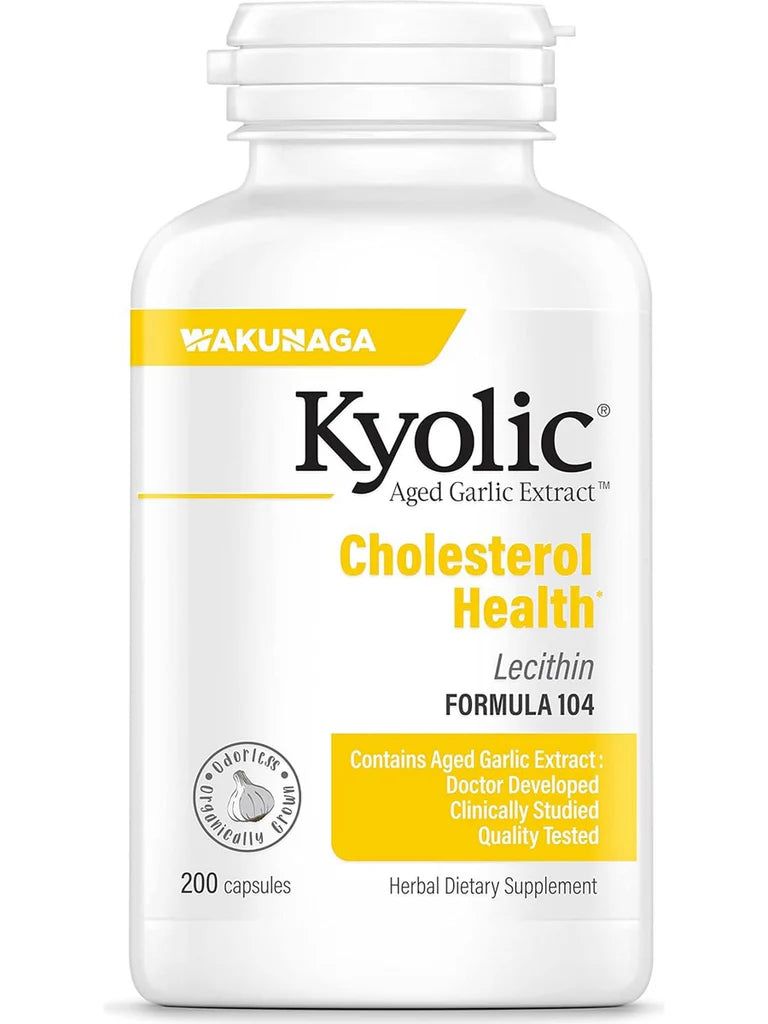 Kyolic Aged Garlic Extract Cholesterol Health Formula 104 200 Capsules
